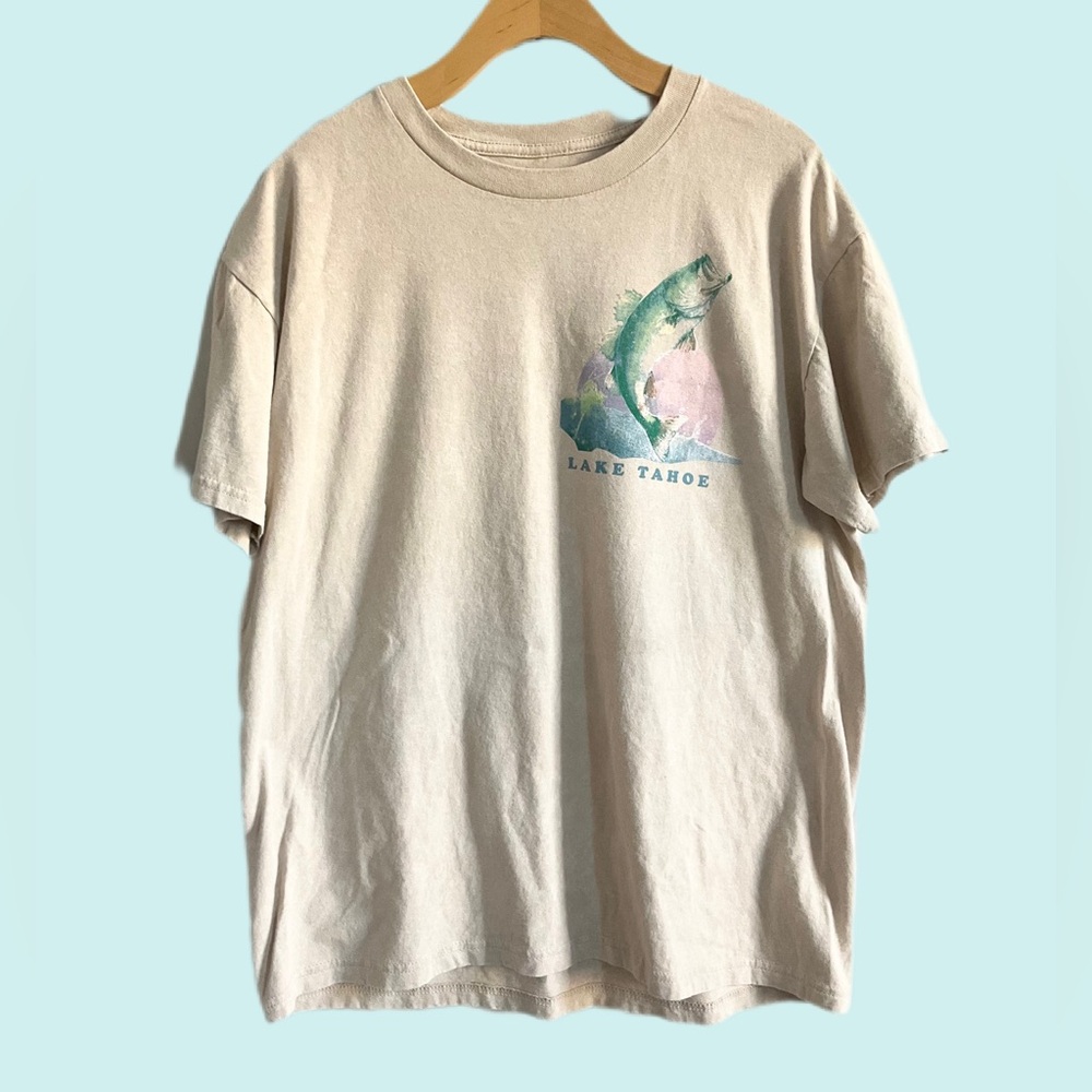 Lake Tahoe Watercolor Unisex T-Shirt, M